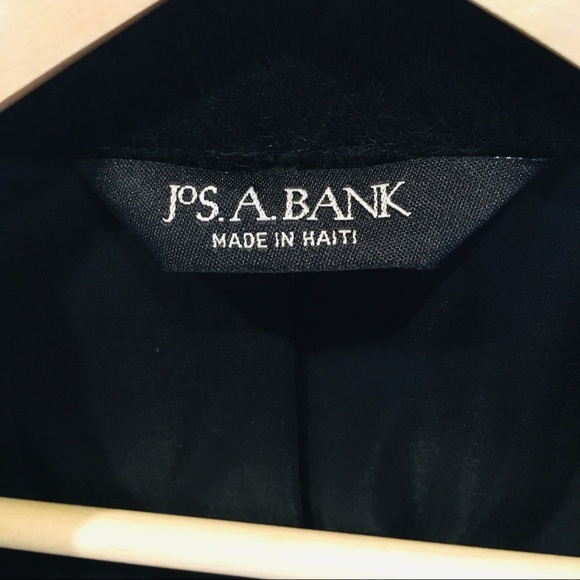 Jos A Bank Oversized Black Full Length Wool Men’s Jacket - Picture 4 of 5